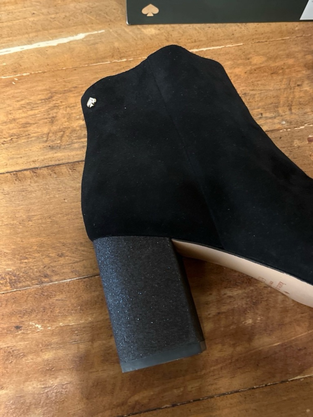 kate spade Black Suede Pointed Toe Ankle Boots - Picture 4 of 6